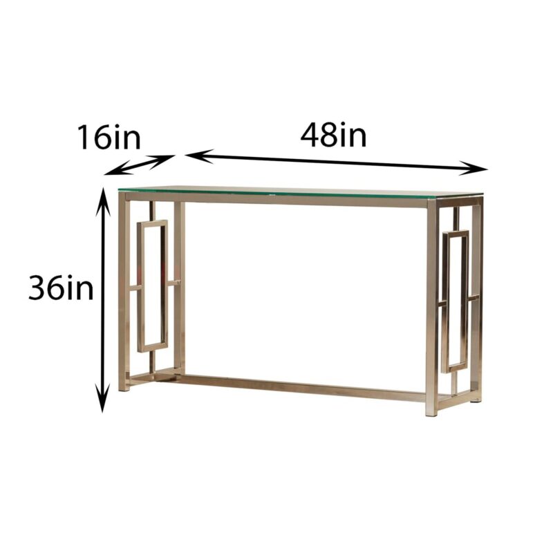 Gloria Console Table in Stainless Steel - Image 9