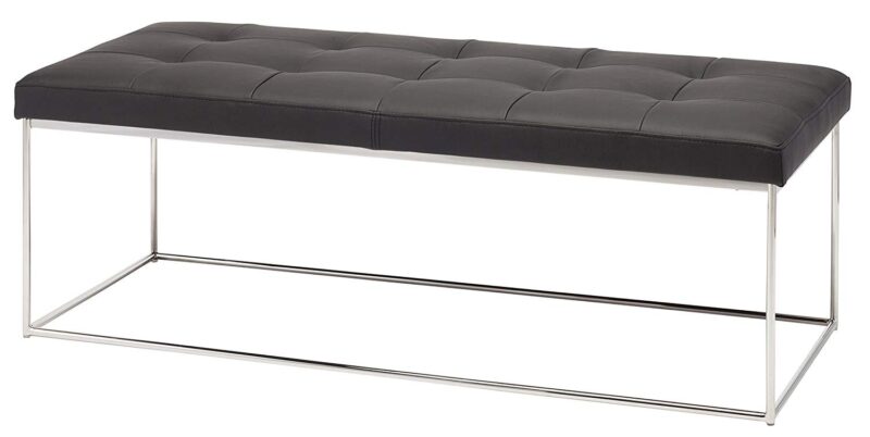 Allure Ottoman (Black) - Stainless Steel - Image 3