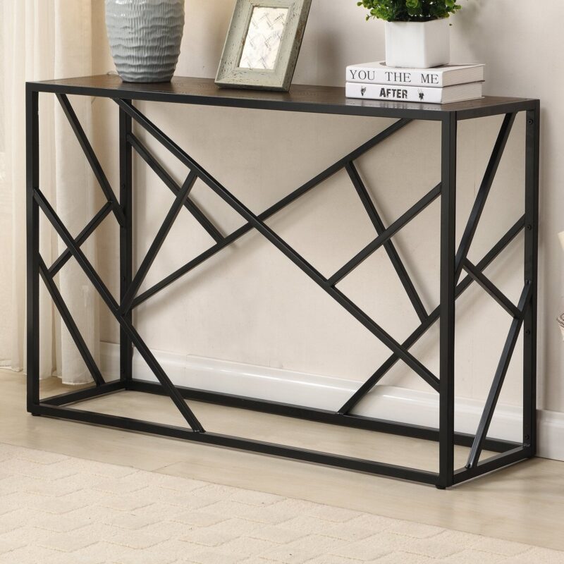 Biff Metal Console Table in Black Colour