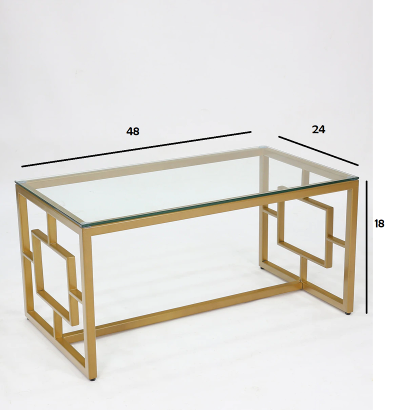 Anny Center Table in Black Color With Glass Top - Image 10