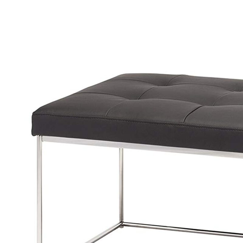 Allure Ottoman (Black) - Stainless Steel - Image 6