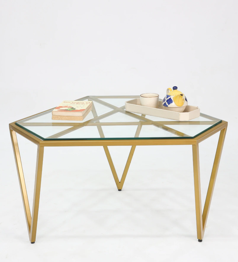 Alen Center Table in Golden Color - Image 3