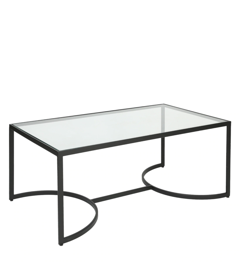 Daniel Center Table in Black Color with Glass Top - Image 4