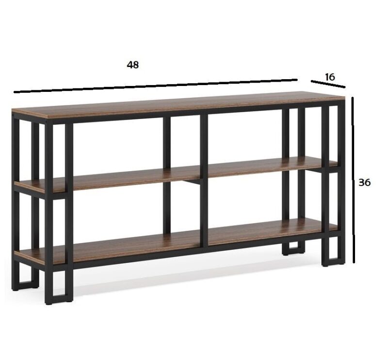 Buddy Console Table in Brown Black Colour - Image 5