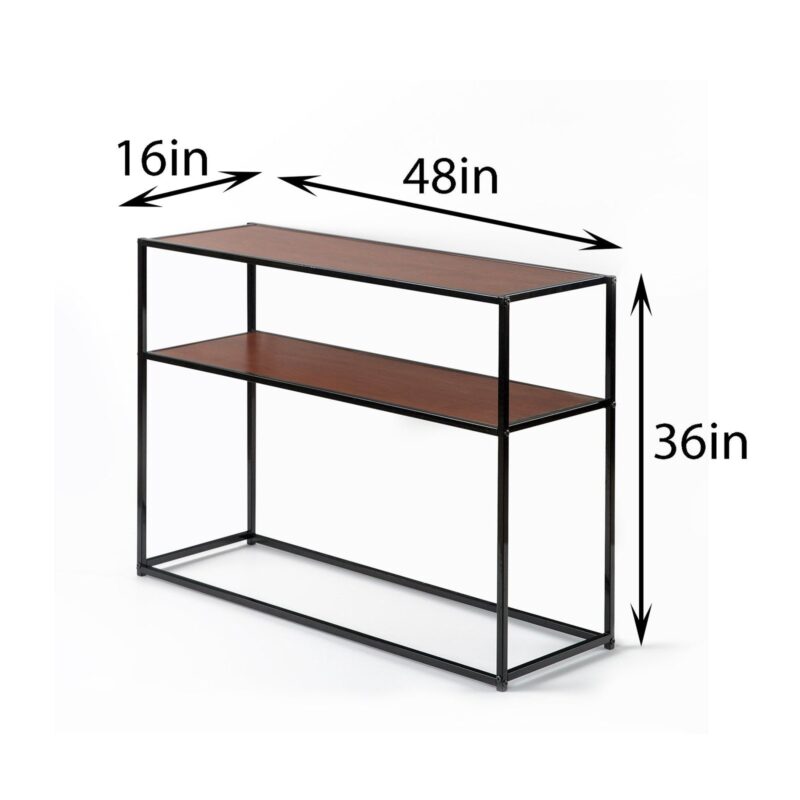 Skye Console Table in Brown Colour Wooden Top - Image 6