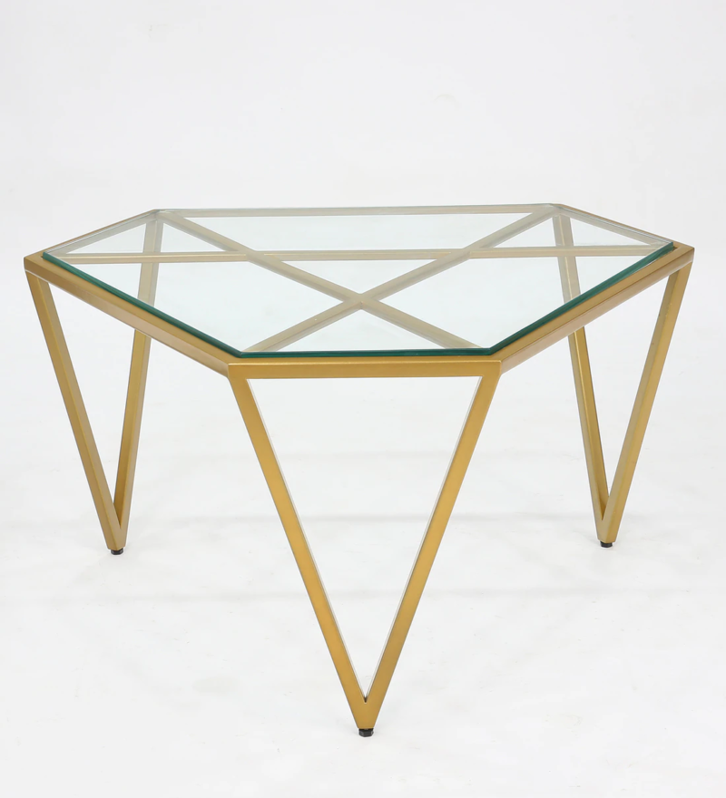 Alen Center Table in Golden Color - Image 5