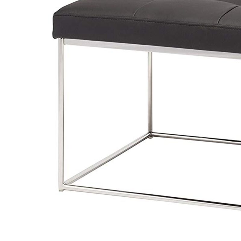 Allure Ottoman (Black) - Stainless Steel - Image 7