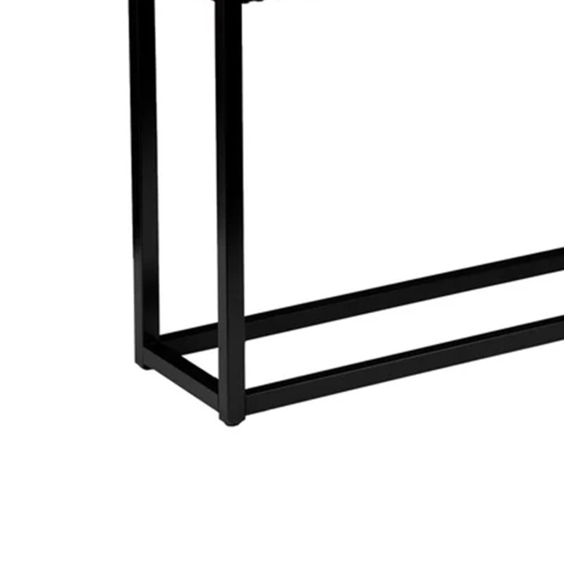 Carter Console Table in Black Color with Glass Top - Image 6