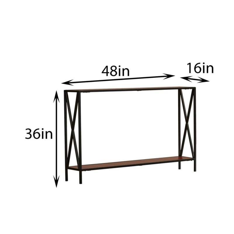 Carley Console Table Black and Brown Color - Image 8