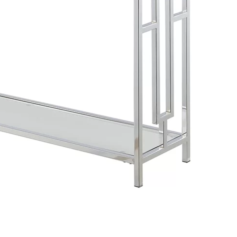 Sofie Console Table in Stainless Steel, Glass Top - Image 8