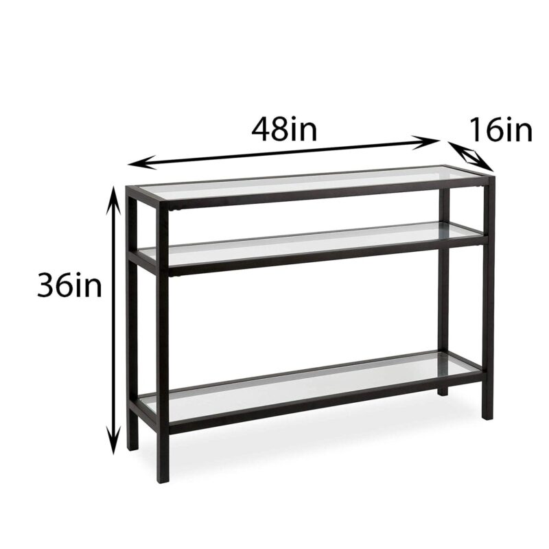 Lyna Console Table in Black Color with Acrylic Glass - Image 8