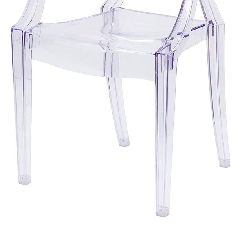 Ghost Byrne Chair Transparent Crystal Finish Dining Chair With Armrest - Image 11