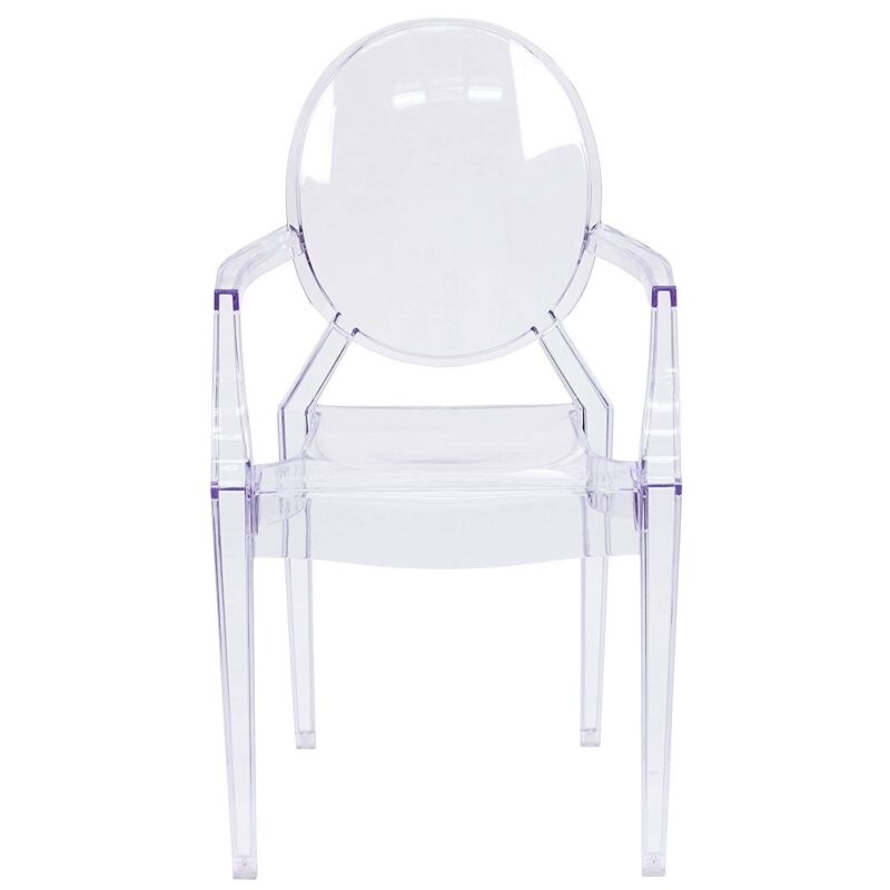 Ghost Byrne Chair Transparent Crystal Finish Dining Chair With Armrest - Image 6