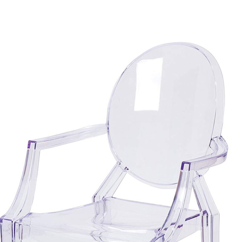 Ghost Byrne Chair Transparent Crystal Finish Dining Chair With Armrest - Image 10