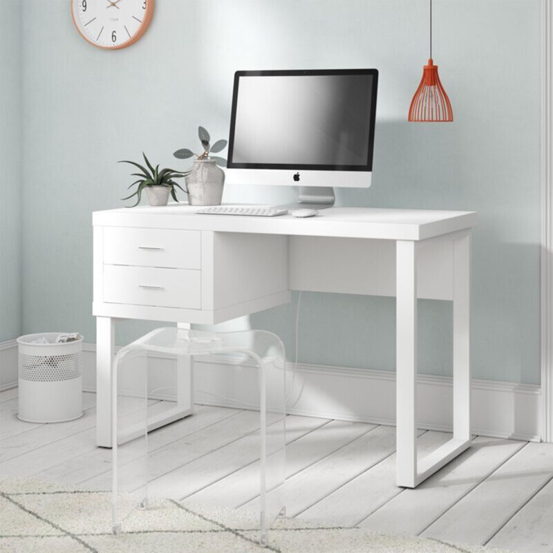 Keya Computer Table in White Color - Image 6