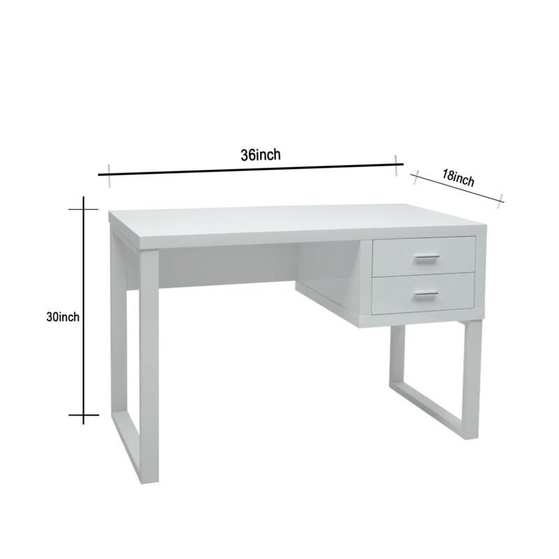 Keya Computer Table in White Color - Image 8