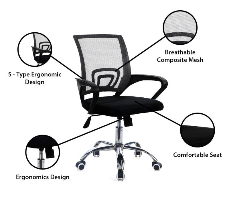 BORT Mesh Office Chair in Blue Color - Image 26