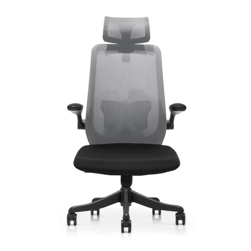 Butterfly High Back Ergonomic Chair in Grey Colour with Headrest - Image 2