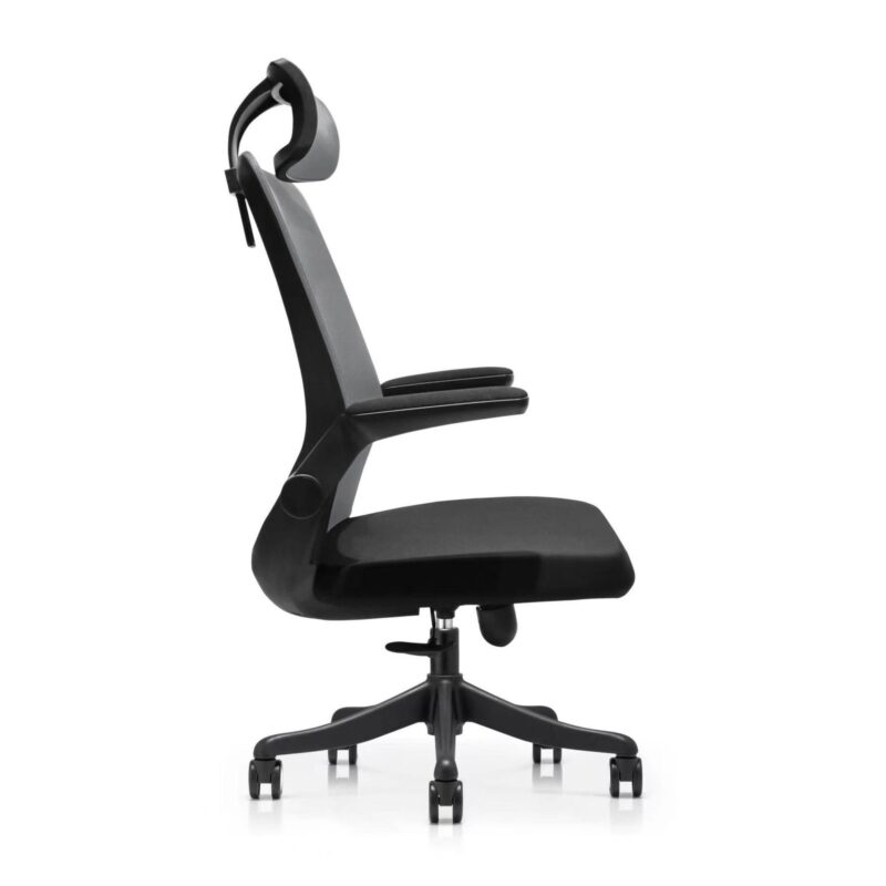 Butterfly High Back Ergonomic Chair in Grey Colour with Headrest - Image 3