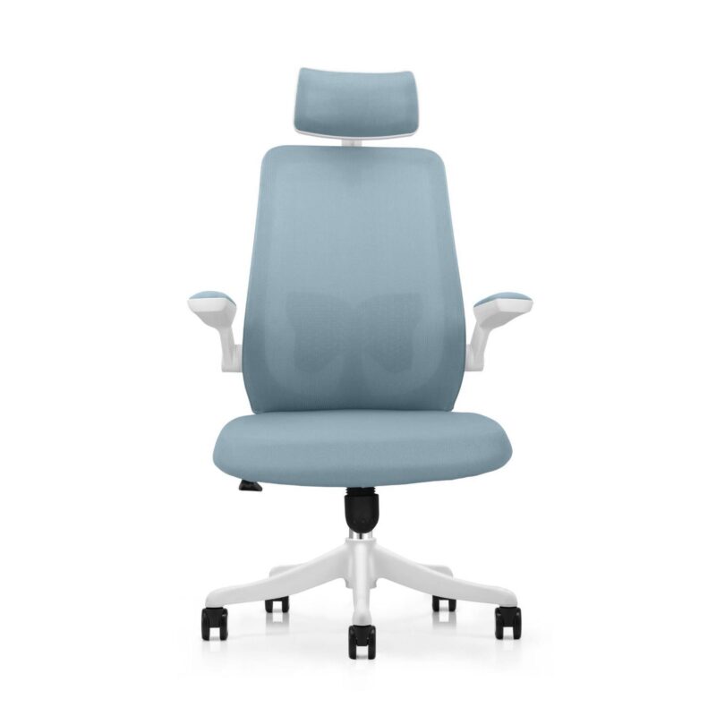 Butterfly High Back Ergonomic Chair in Blue Colour with Headrest - Image 8