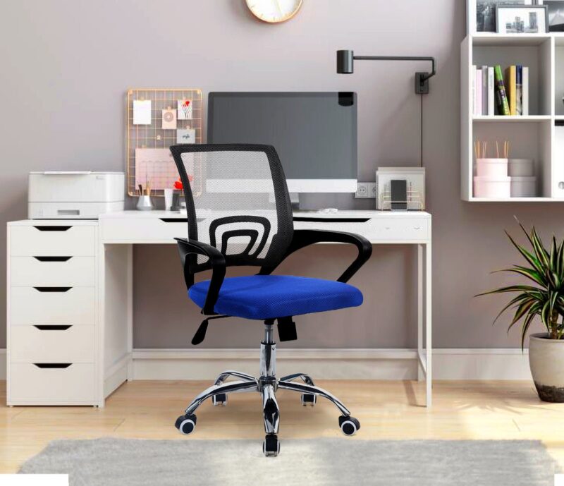 Cozy Mesh Office Chair in Blue Color