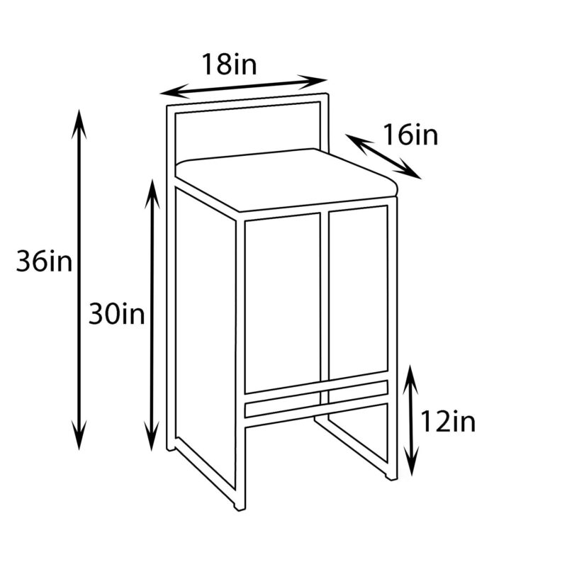 Ned Barstool in Sea Green Color - Image 5