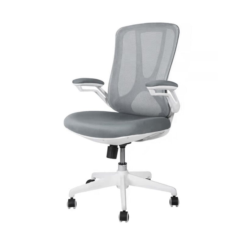 Dream White Mid Back Ergonomic Office Chair in Grey Color - Image 3