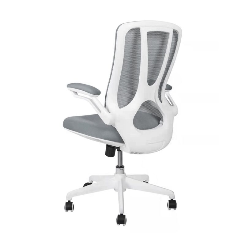 Dream White Mid Back Ergonomic Office Chair in Grey Color - Image 5