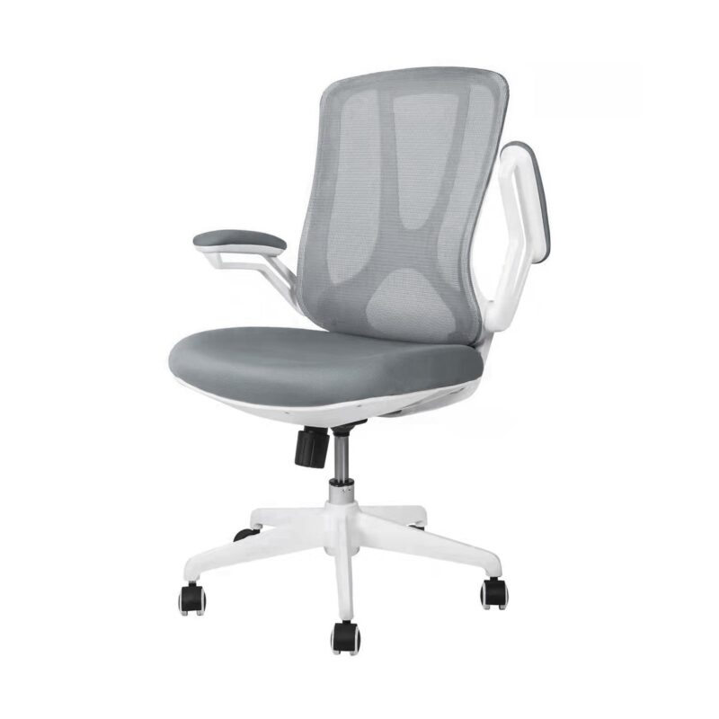 Dream White Mid Back Ergonomic Office Chair in Grey Color - Image 7