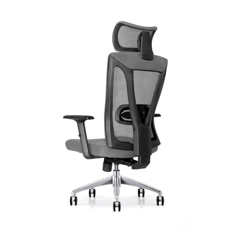 ErgoHuman High Back Office Chair in Grey Color with Headrest - Image 5