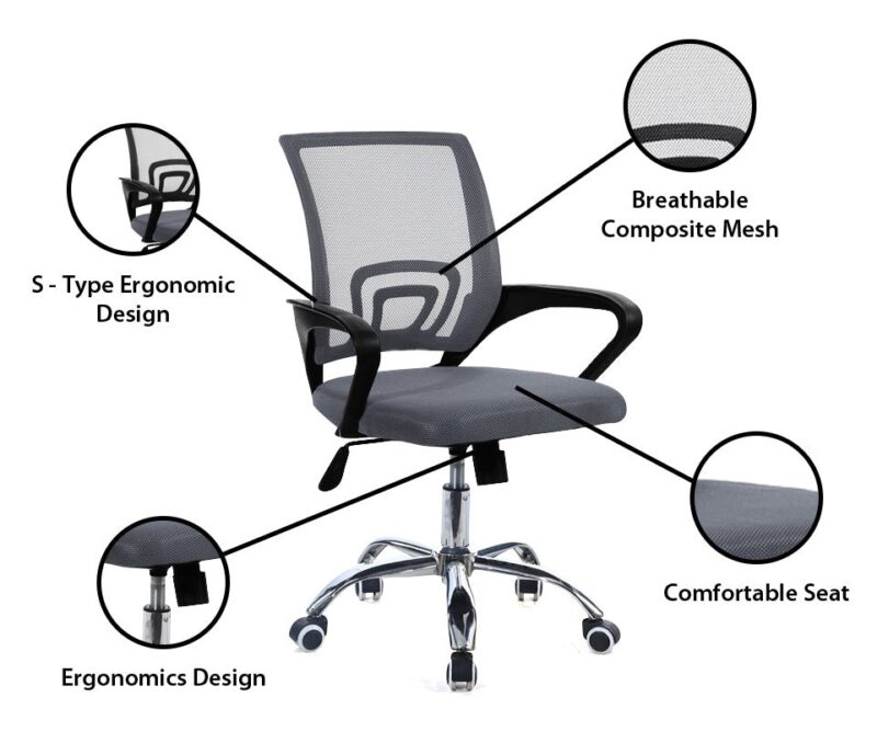 BORT Mesh Office Chair in Blue Color - Image 11