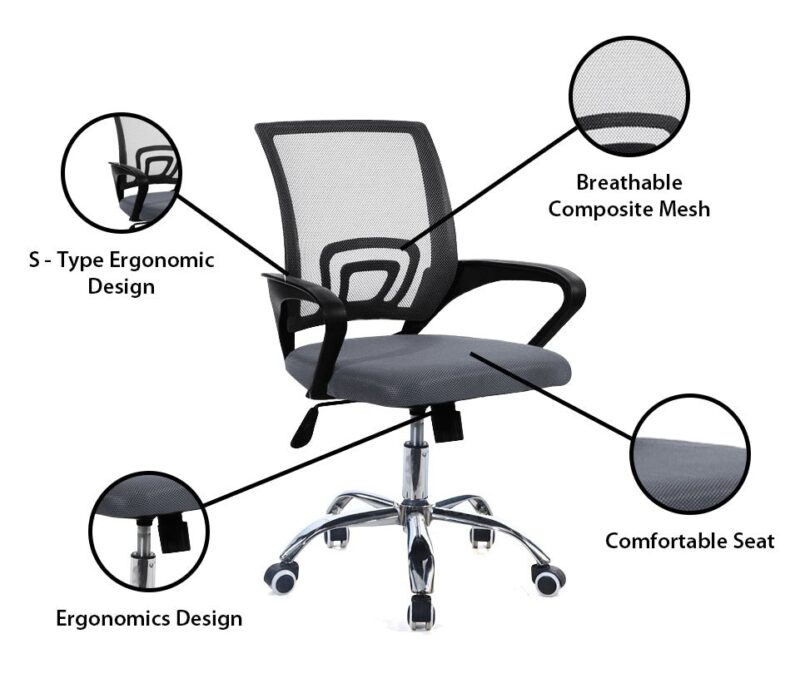 Cozy Mesh Office Chair in Blue Color - Image 16