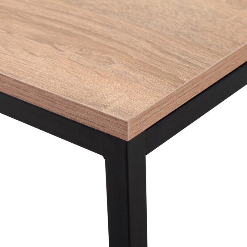 Lavish Center Table in Black Color with Wooden Top - Image 4