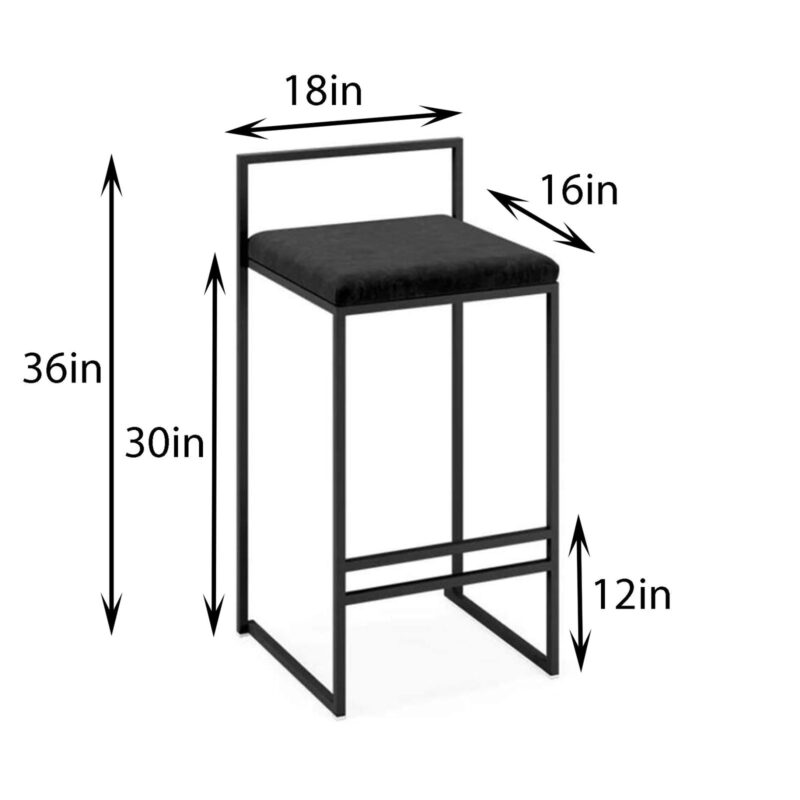 Ned Barstool in Black Color - Image 5