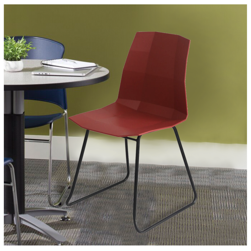 Saya Multipurpose Dining cum Cafe Chair in Blue Color - Image 10