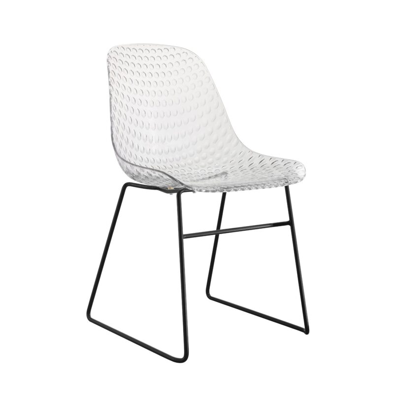 Shamy Transparent Crystal Finish Cafe Cum Dining Chair - Image 3