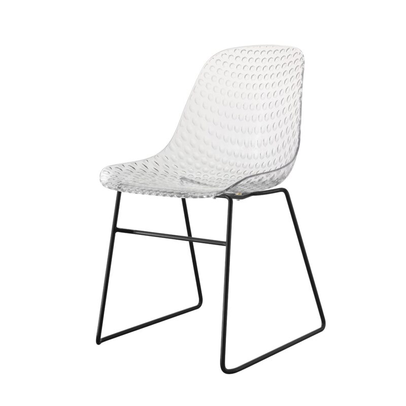 Shamy Transparent Crystal Finish Cafe Cum Dining Chair - Image 2