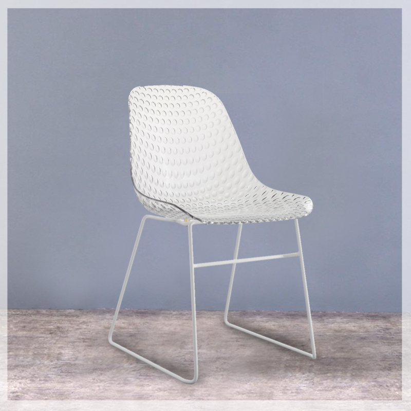 Shamy Transparent Crystal Finish Cafe Cum Dining Chair - Image 8