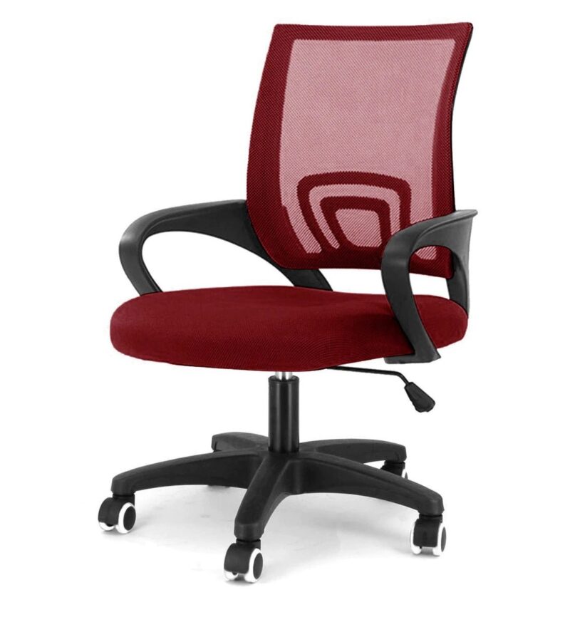 Teana Mesh Chair in Maroon Color - Image 5