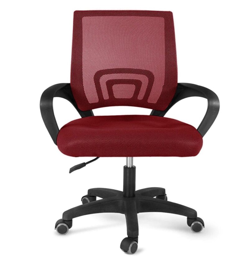 Teana Mesh Chair in Maroon Color - Image 6