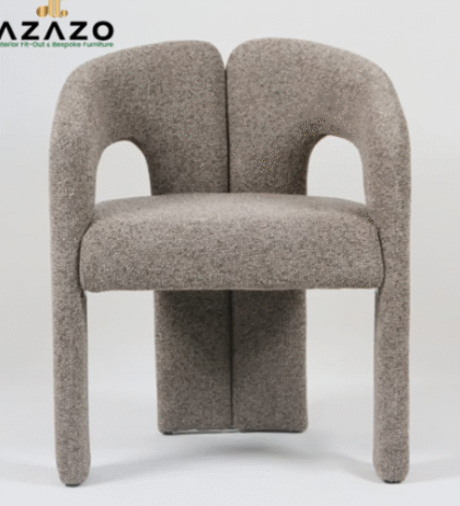 Azazo Orbit Upholstered Accent Chair – Stone Grey